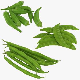3D model Green Bean Pile Collection 1